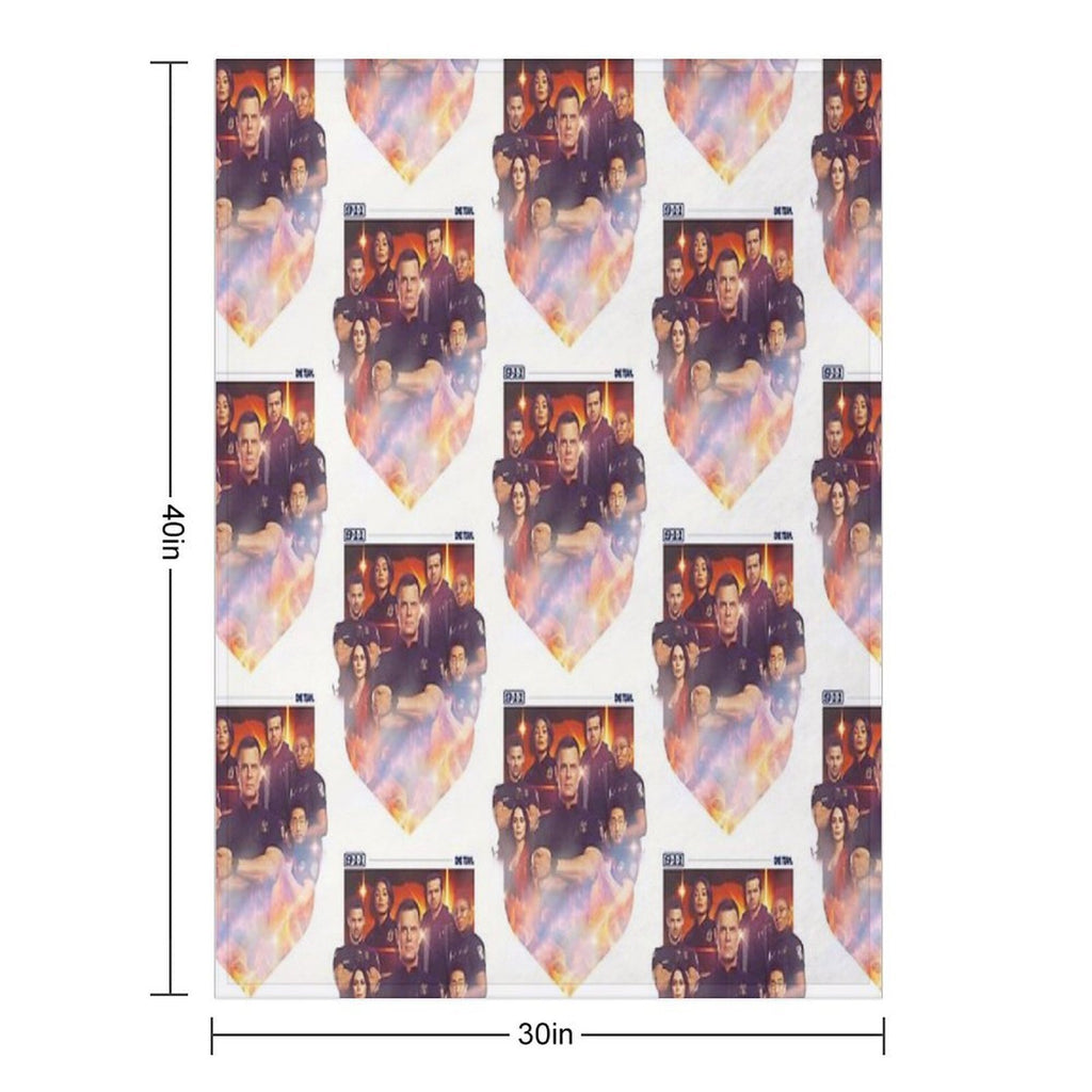 9-1-1  One Team Velvety-soft Throw Blanket