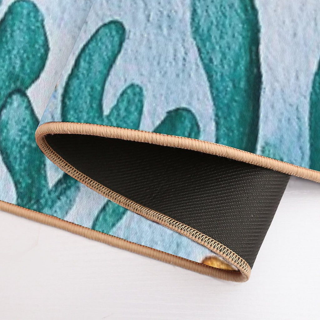 Cute Watercolor Sea Turtle  Multi-Purpose Bath Mat