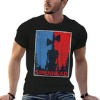 Scary Siren Head Meme Gamer Kids Boys Girls Xmass  Oversized Silhouette T-Shirt