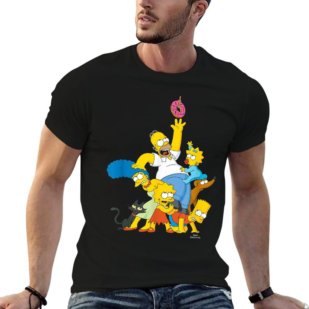 The Simpsons Family Donut Reach  Quick-drying T-Shirt
