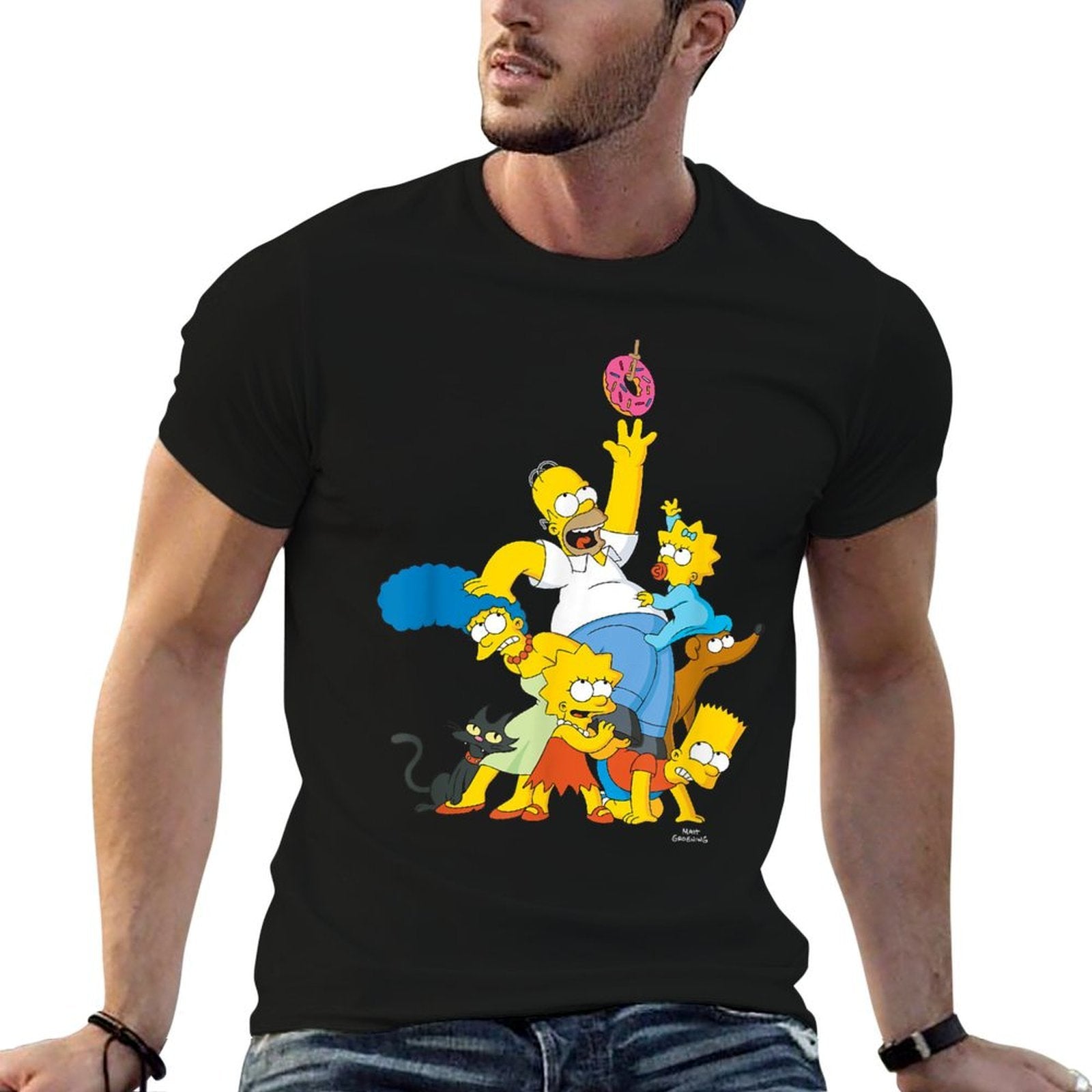 The Simpsons Family Donut Reach  Quick-drying T-Shirt
