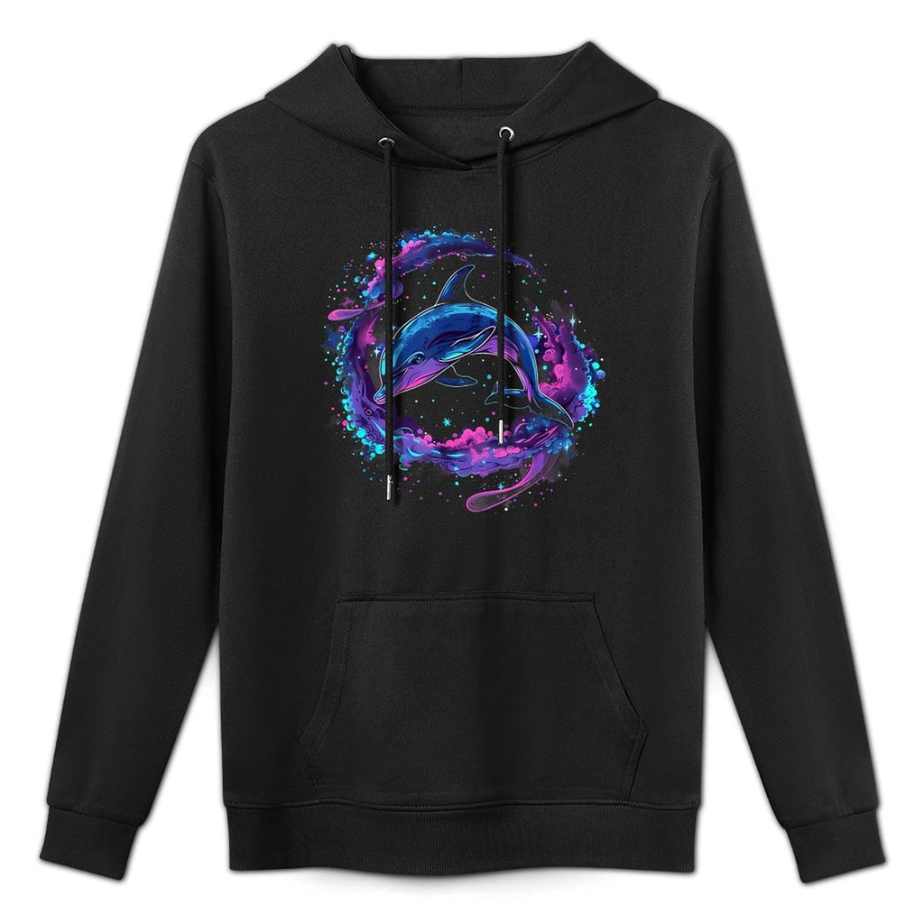 Dolphin Watercolor Sea Ocean Animal Ocean Sea Dolphin Colorfast Hoodie