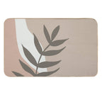 Modern Art Leaves Collection Pink & Taupes  Toxin-Free Bath Mat