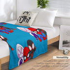 Cute Spiders Friends, Spider Ghost Girl, Cute Baby Spidey Black, Amazing Friends, Cartoon Ghost Easy Care Throw Blanket