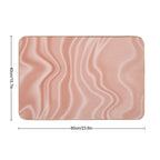 Blush SilkSatin Effect Pink  Slip-Resistant Bath Mat