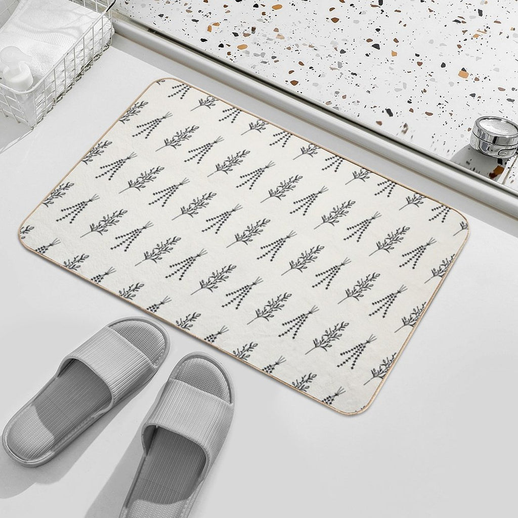 Floral Pattern  High-Traffic Bath Mat