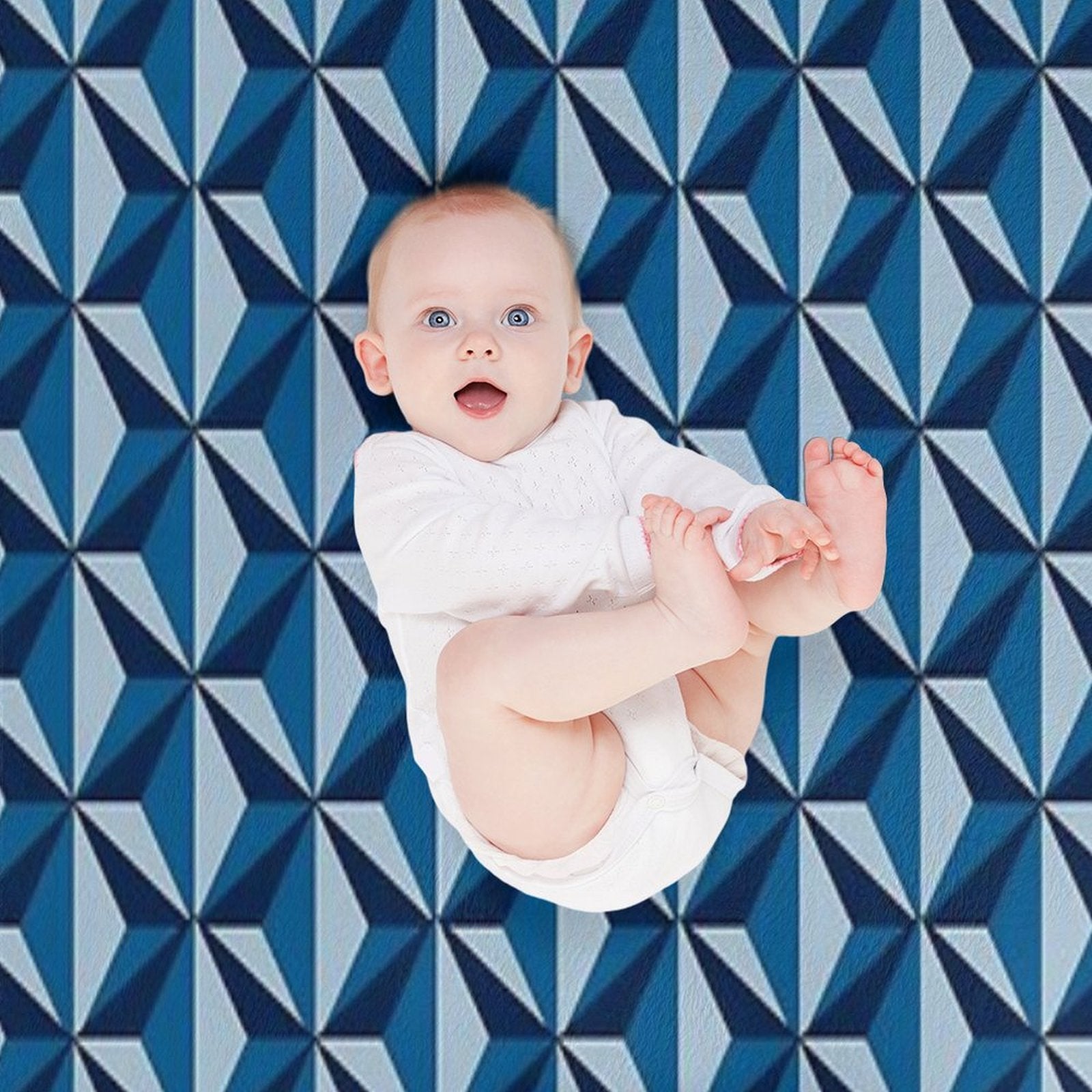 Blue Texture Velvety-soft Throw Blanket