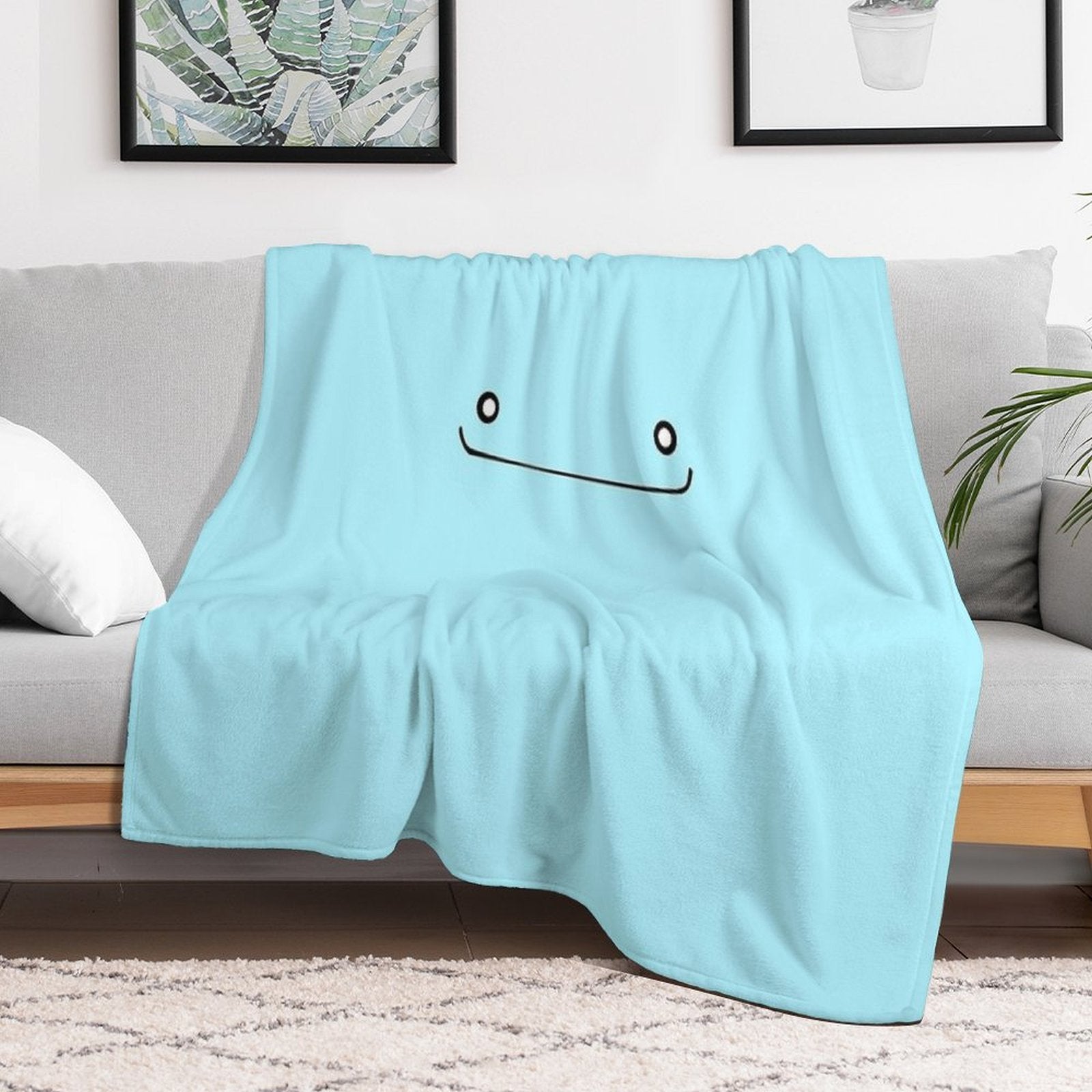 Wooper Face Sustainable Throw Blanket