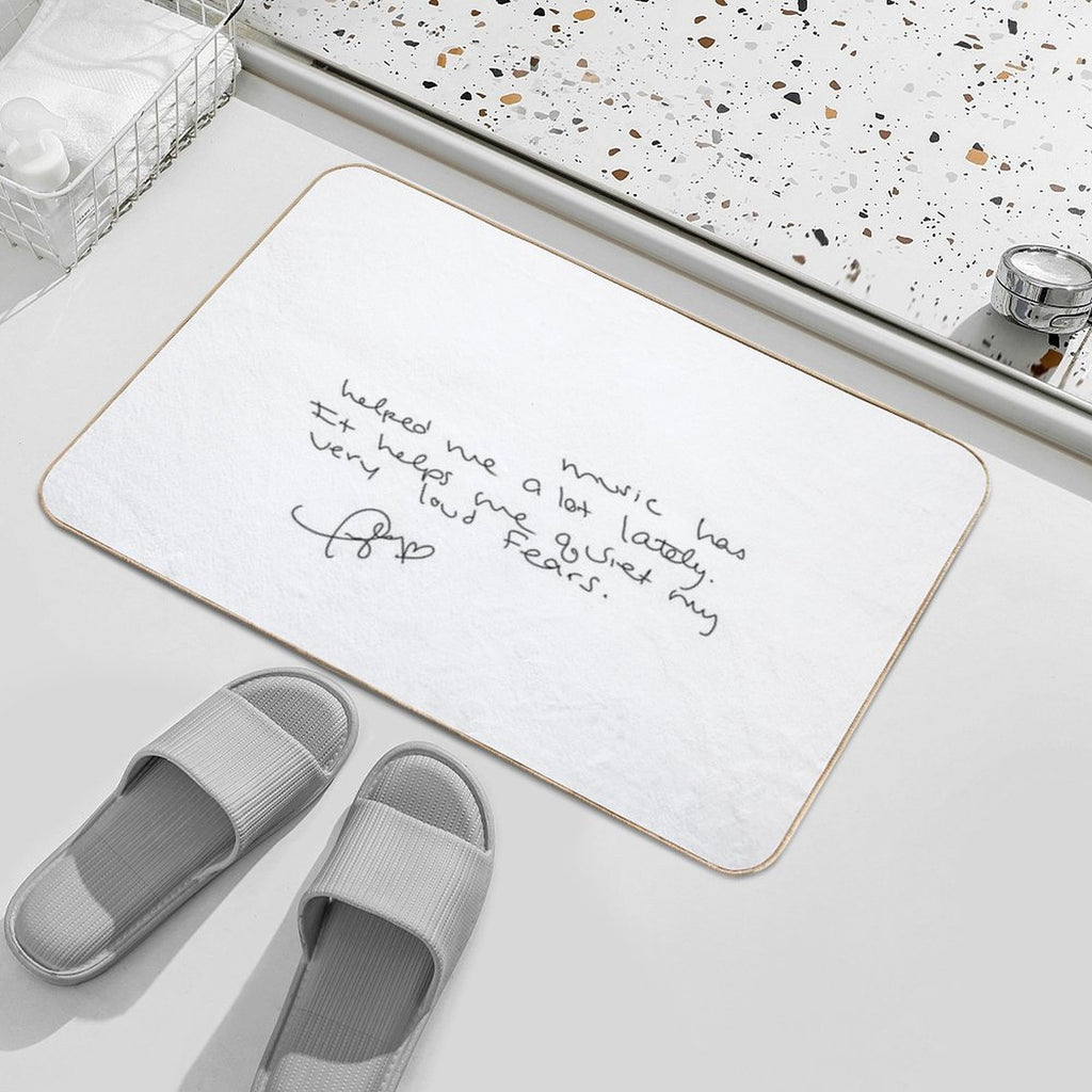 Taylor Swift Quote On Music  Eco-Friendly Bath Mat