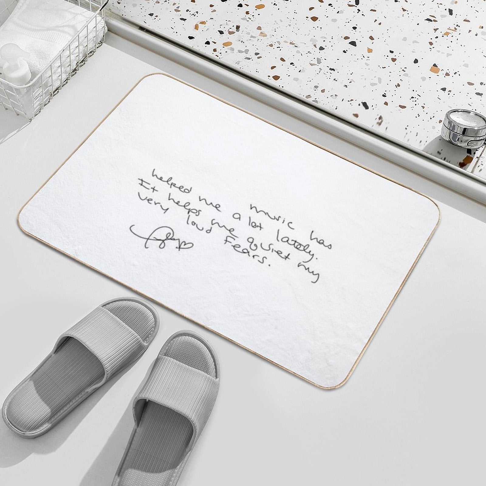 Taylor Swift Quote On Music  Eco-Friendly Bath Mat