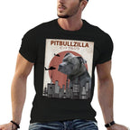 Pitbullzilla Funny Pitbull  Dog Lovers Gift  Trendy Pattern T-Shirt
