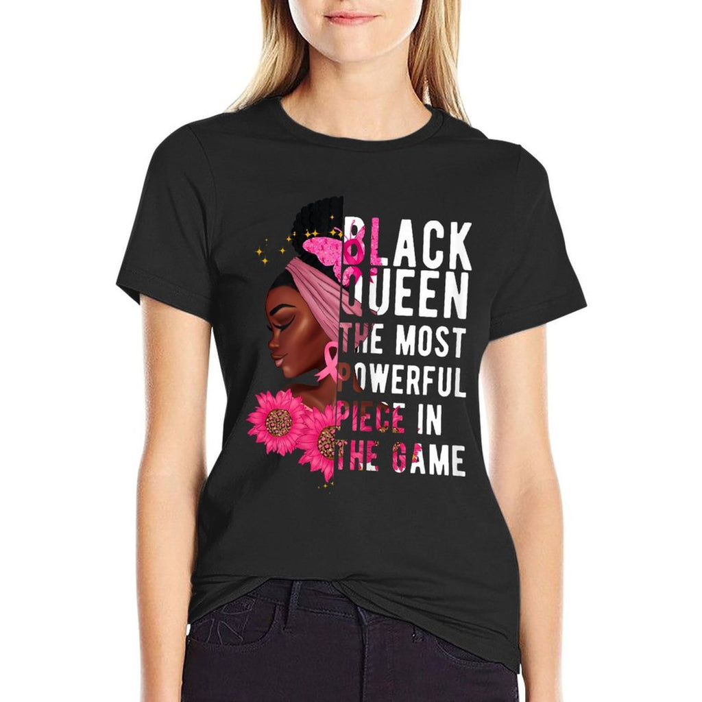 Black Queen The Most Powerful Piece In The Game Afro Women  Easy-care T-Shirt