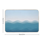 Big Blue Waves Seamless Pattern  Long-Lasting Bath Mat