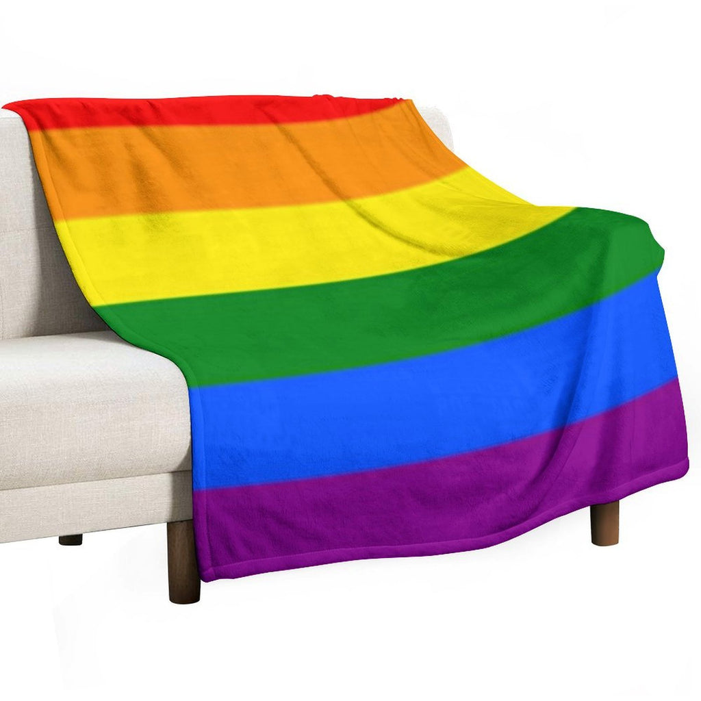 LGBT Flag (Rainbow Flag) Shrink-resistant Throw Blanket