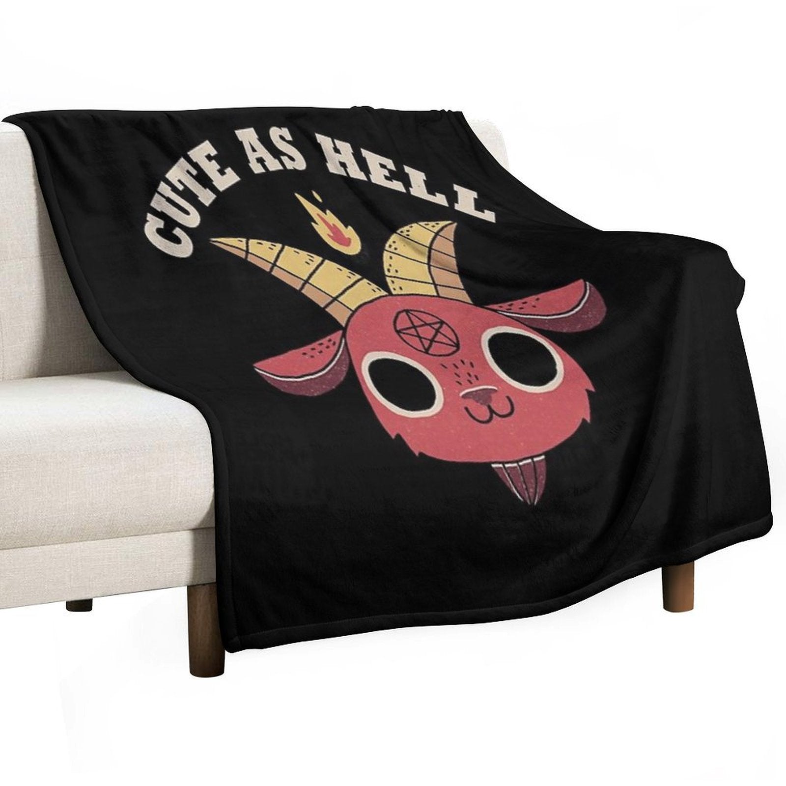Cute As Hell Plush Throw Blanket