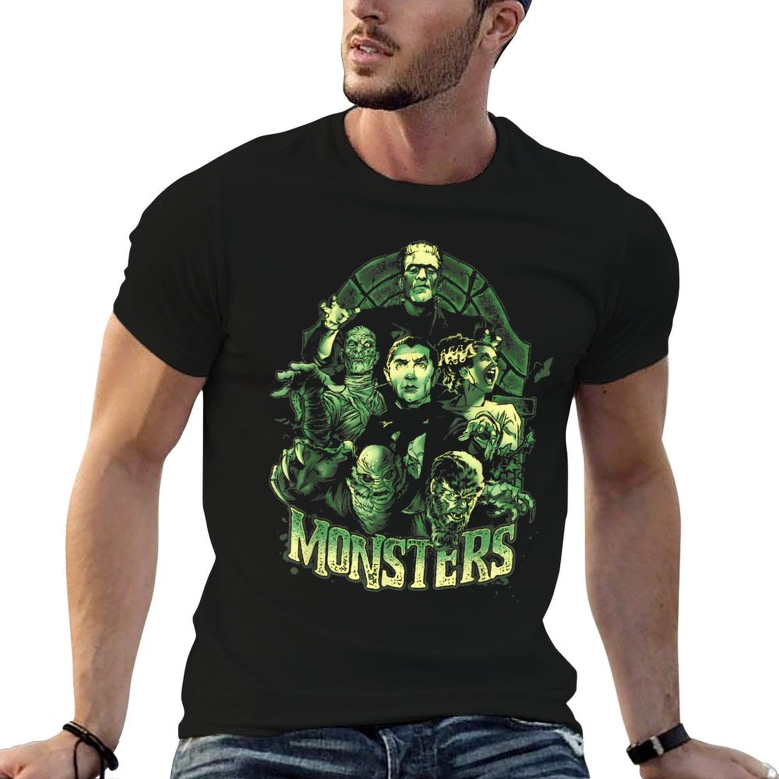 Vintage Funny Monster Mash Frankenstein Horror Movies Lovers  Soft T-Shirt