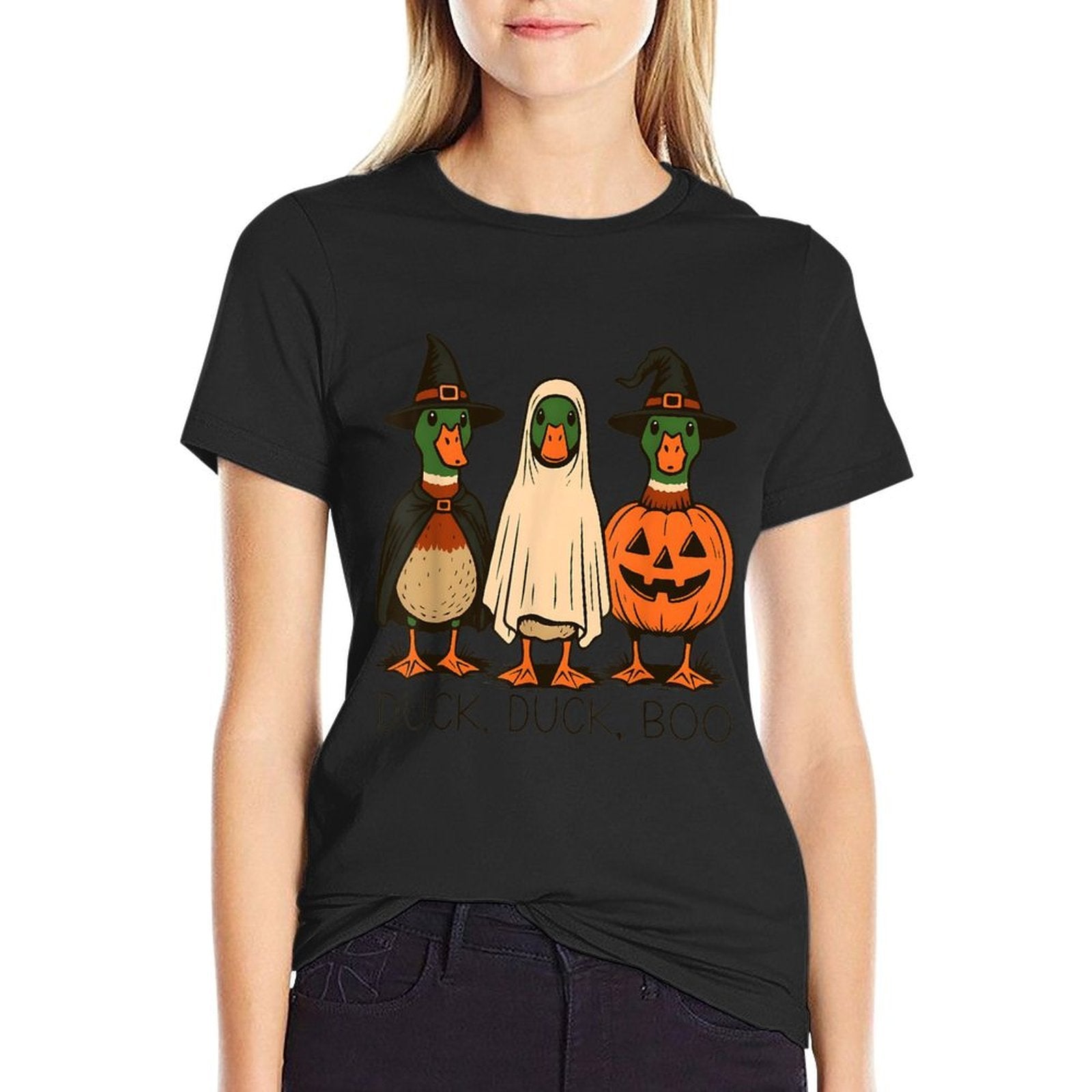 Duck Duck Boo Funny Halloween Costume Duck  Moisture-wicking T-Shirt