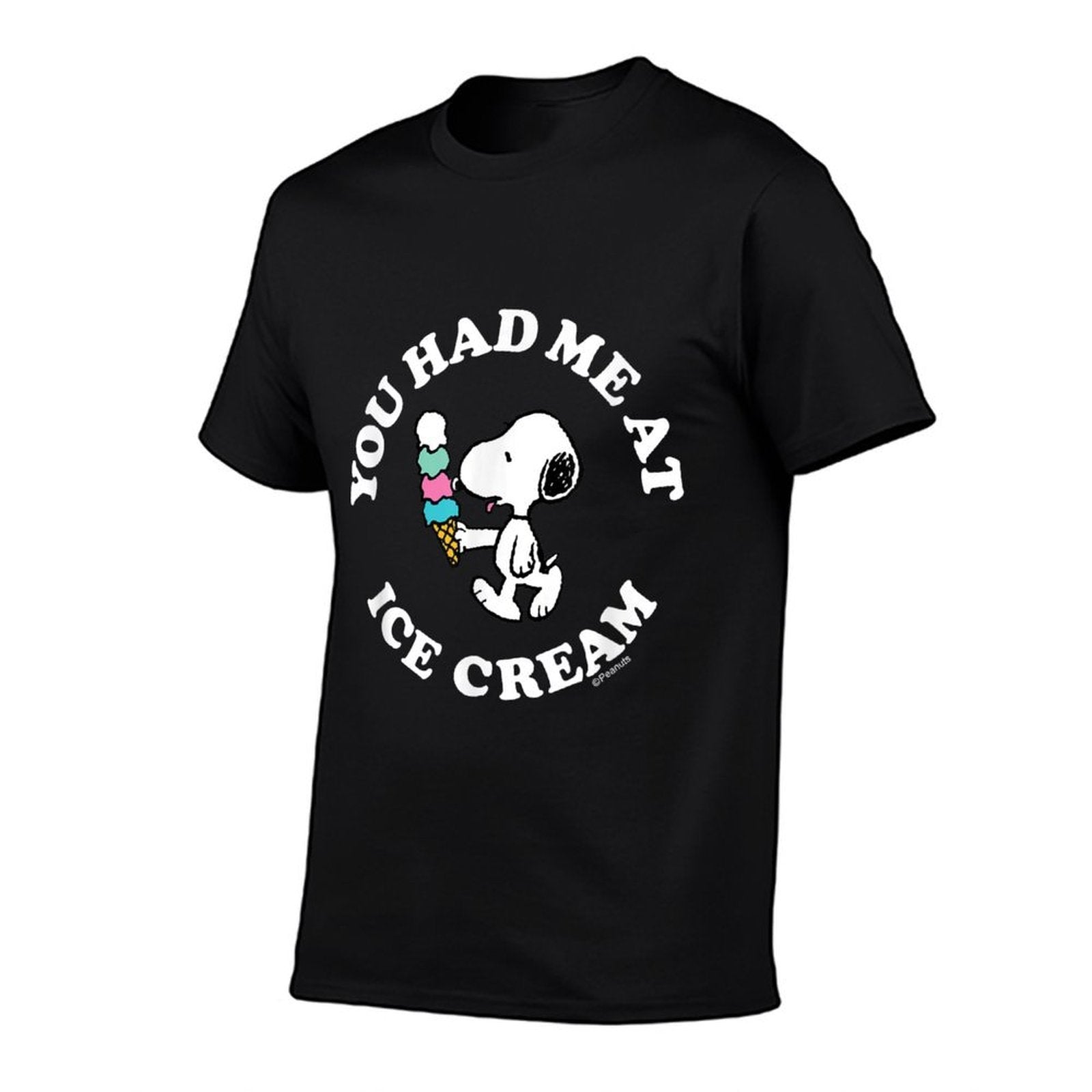 Peanuts - Snoopy You Had Me At Ice Cream  Summer-ready Fabric T-Shirt