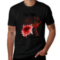 Im Fine Its Not My Blood Bloody Halloween Men Women Kid  Graphic-printed T-Shirt