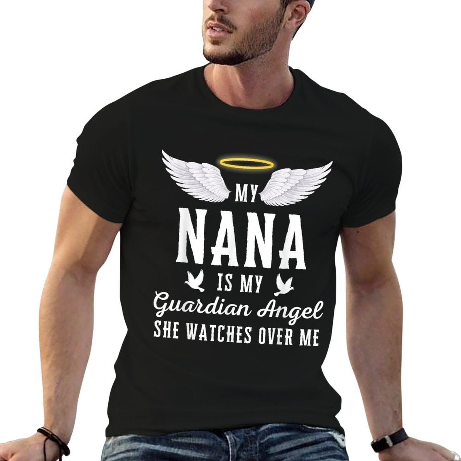 My Nana Is My Guardian Angel In Loving Memorial Memory  Soft T-Shirt