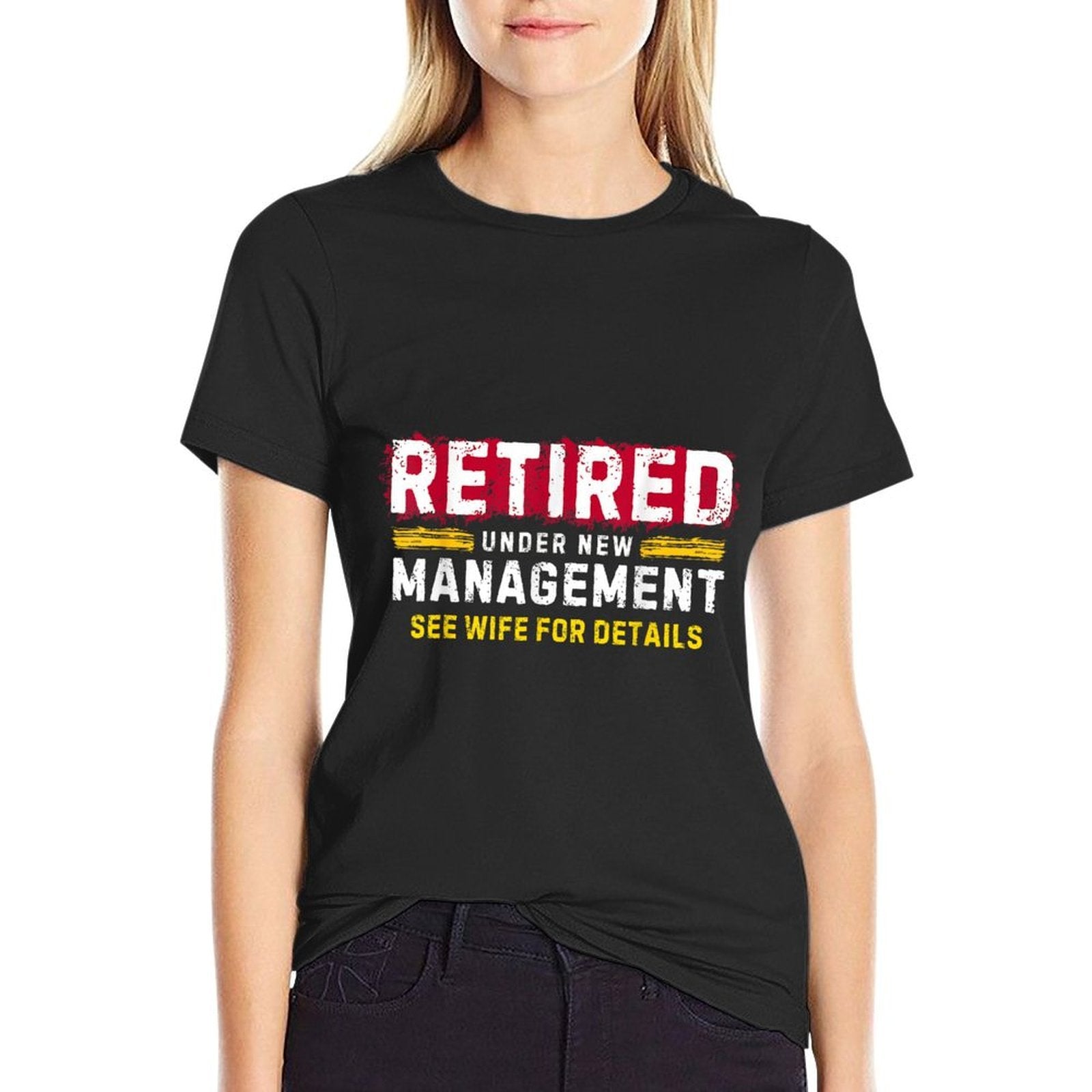 Mens Retro Retired Under New Management See Wife for Details  Lightweight T-Shirt