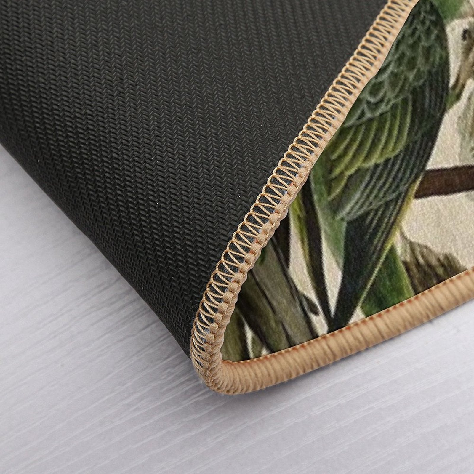 Vintage Parrot Illustration  Odorless Bath Mat