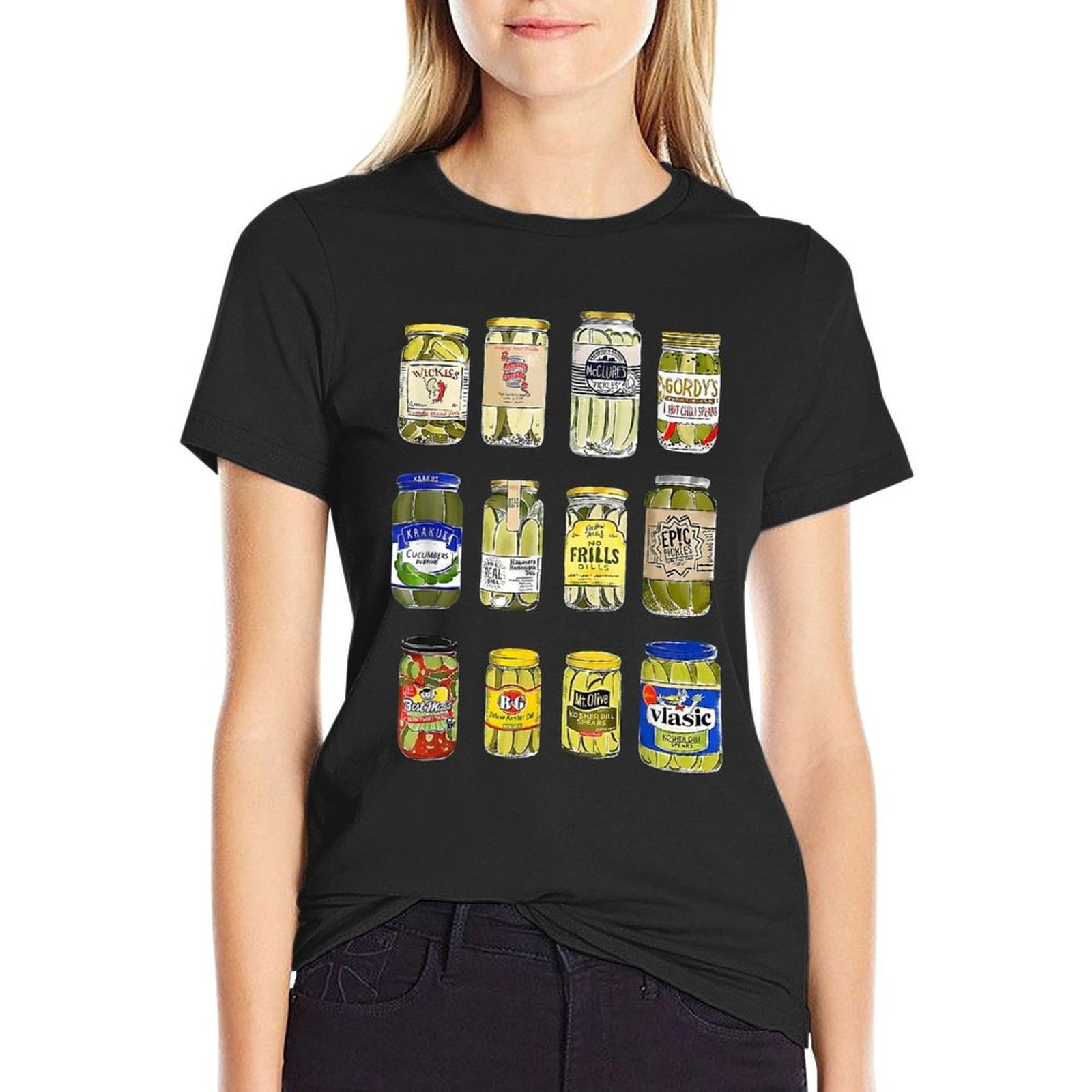 Vintage Canned Pickles Canning Season Pickle Jar Lovers Comfortable T-Shirt