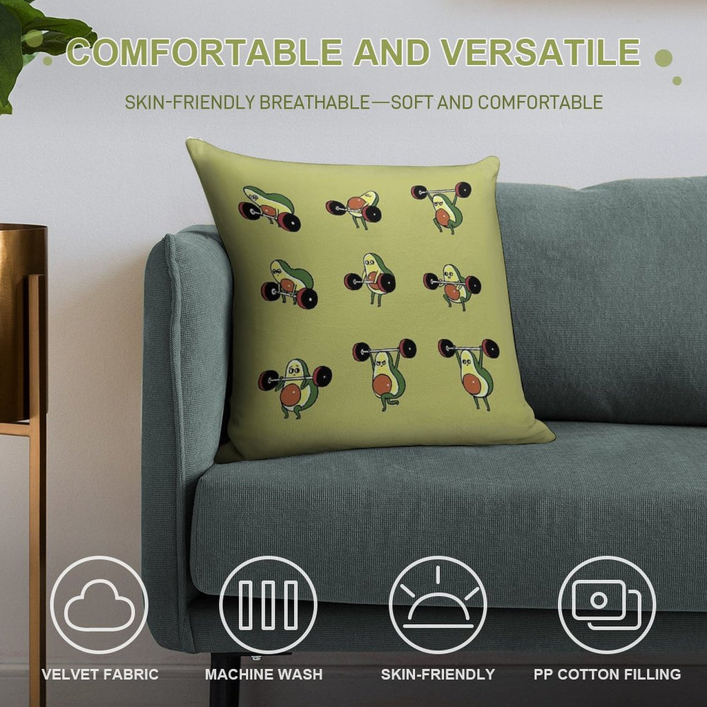 LIFTING Avocado Soft Home Decor Throw Pillow