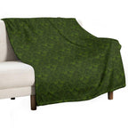 Stegosaurus Lace - Green Plush Throw Blanket