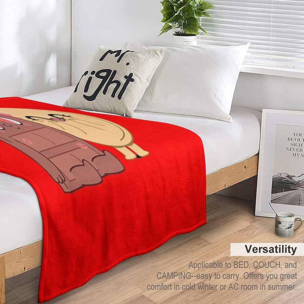 Choco And Pancake Couples Love Shrink-resistant Throw Blanket