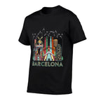 Fun Travel Spain Barcelona Vacation Gift Design Idea  Cotton T-Shirt