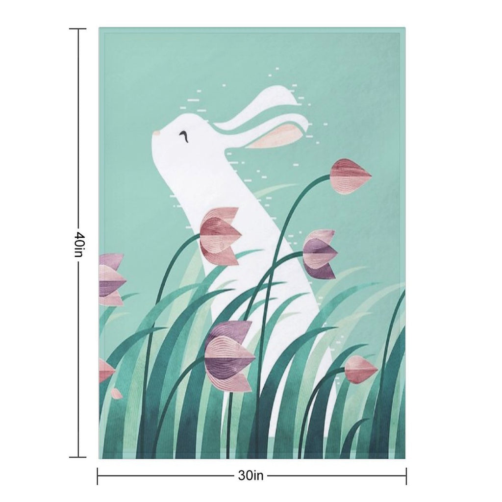 Rabbit, Resting Travel-friendly Throw Blanket