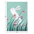 Rabbit, Resting Travel-friendly Throw Blanket