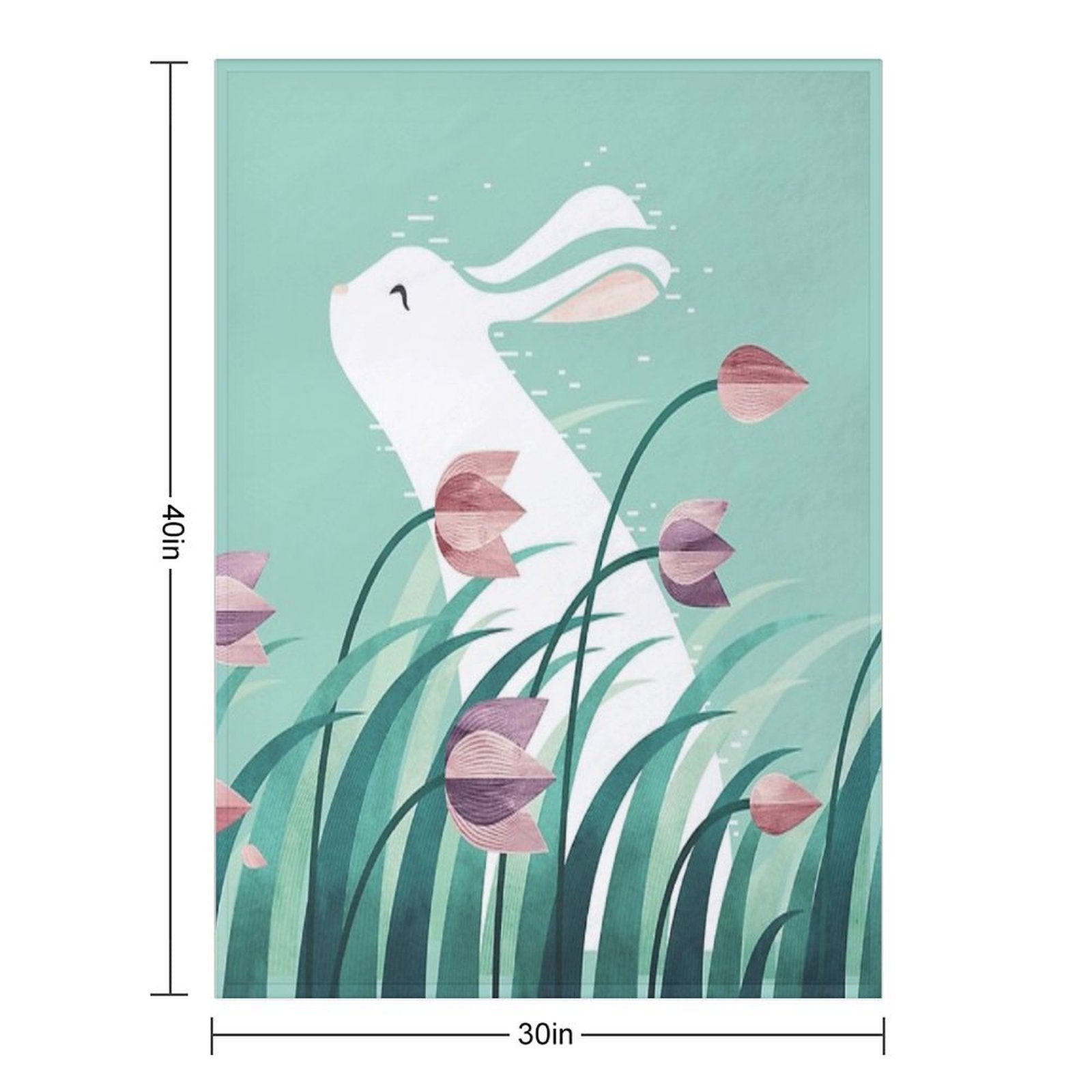 Rabbit, Resting Travel-friendly Throw Blanket