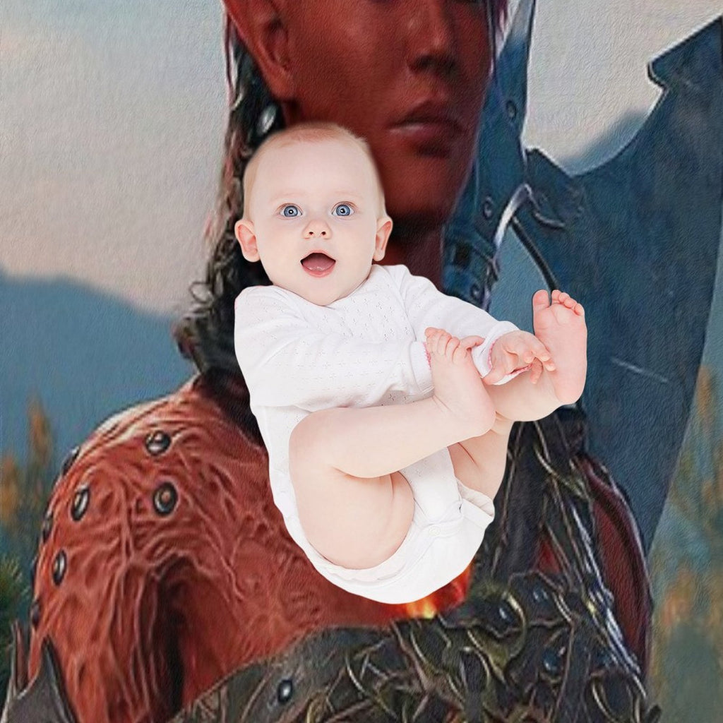 Karlach The Tiefling Barbarian Adventurer Machine-washable Throw Blanket