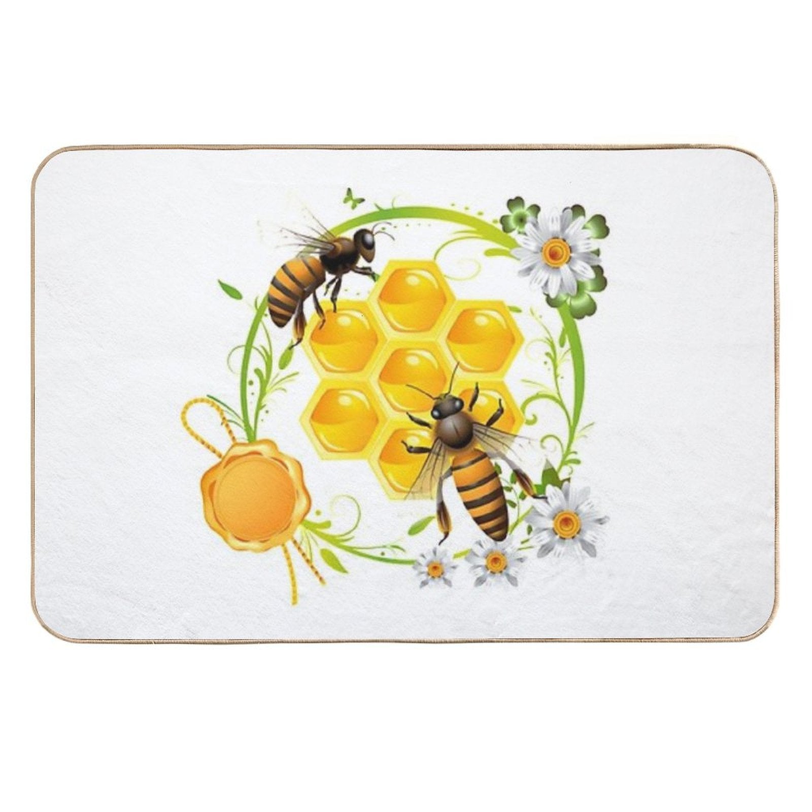 Bee Honey  Repositionable Bath Mat