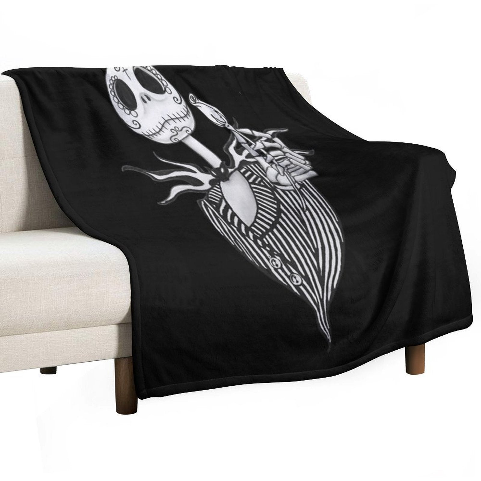 Sugar Skull Jack Skellington Versatility Throw Blanket