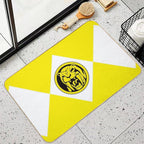 MMPR Yellow Ranger With Coin  Easy To Clean Bath Mat