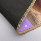 Cute Purple Yorkshire  Absorbent Bath Mat