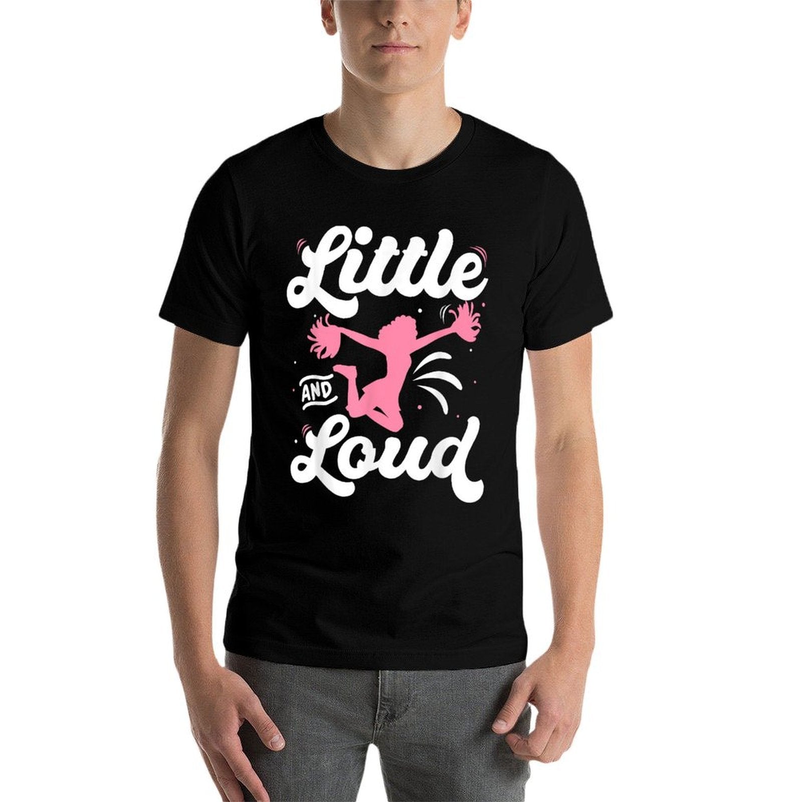 Cheerleading Little And Loud Cheerleader Gift Team Squad  Relaxed-fit T-Shirt