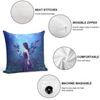 Iridescent Fairy & Dragon Soft Washable Throw Pillow