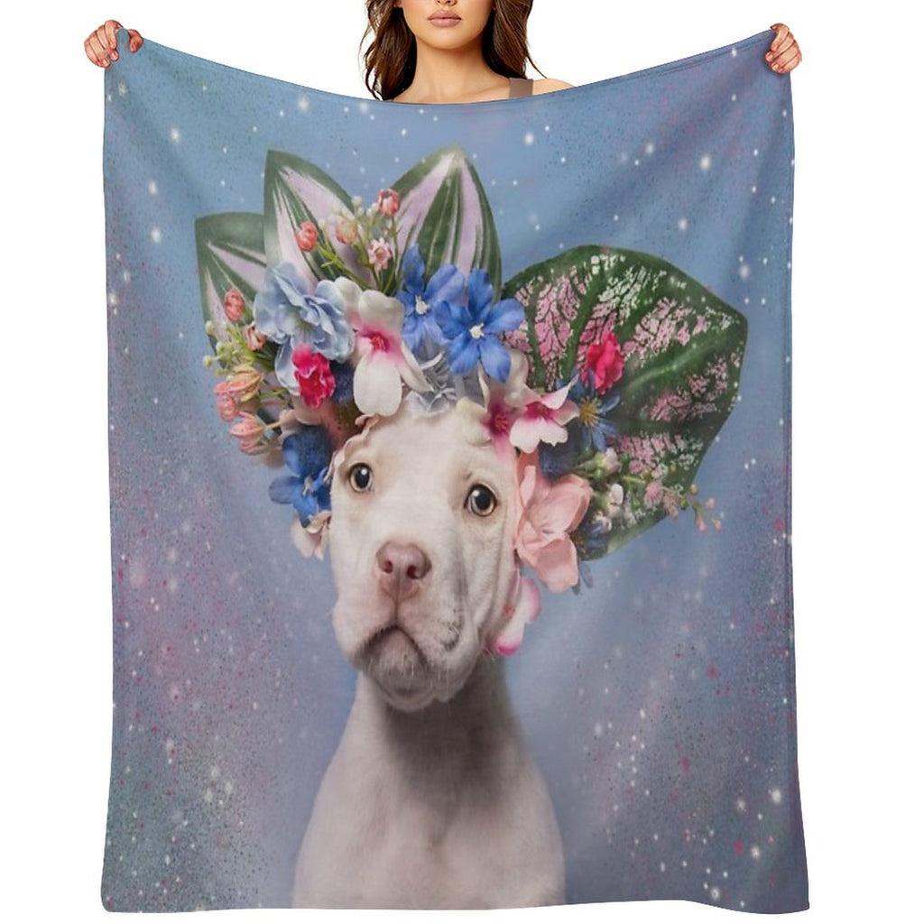 Pit Bull Flower Power, Apollo Durable Throw Blanket
