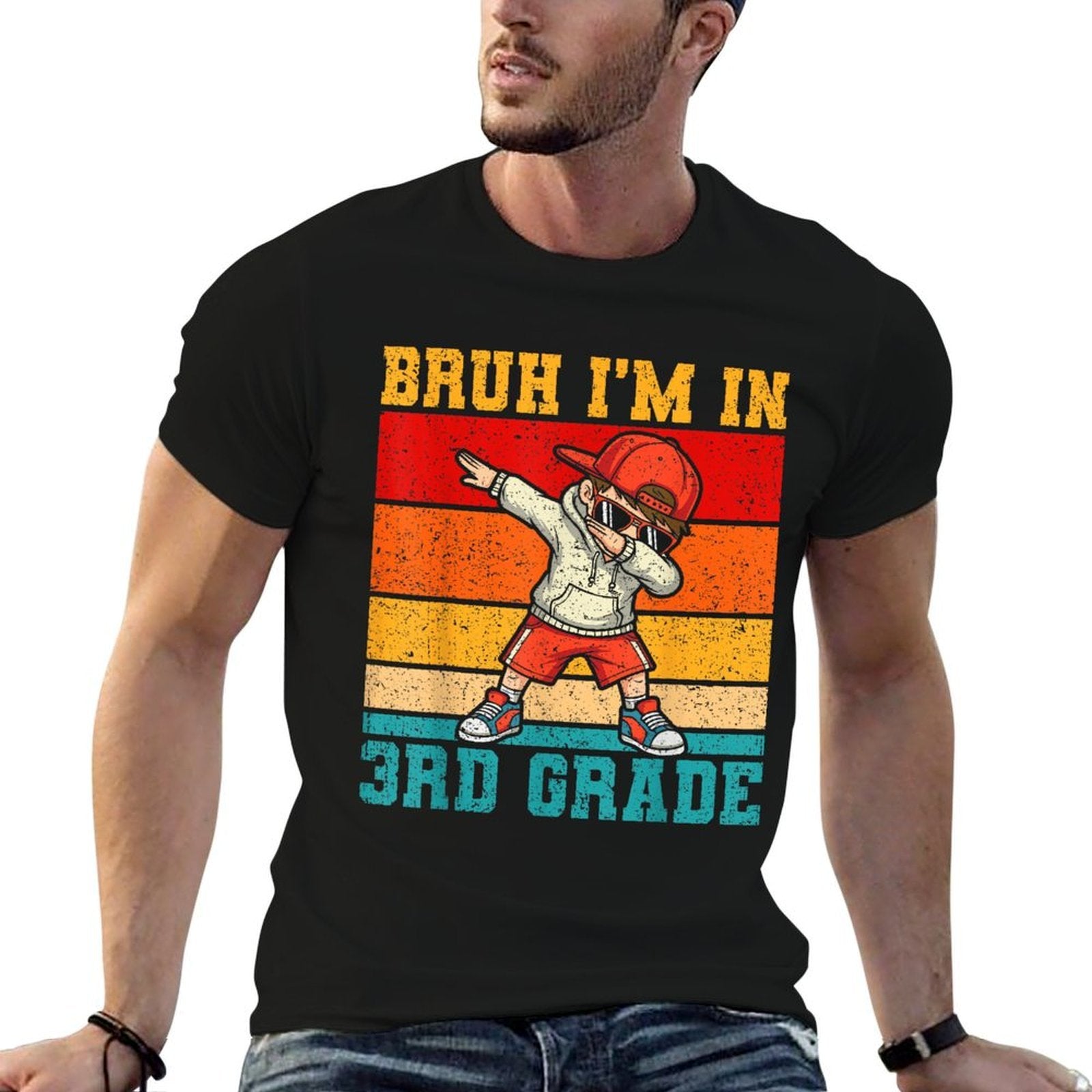 Bruh Im In 3rd Grade Dabbing Boy First Day Of Third Grade  Quick-drying T-Shirt