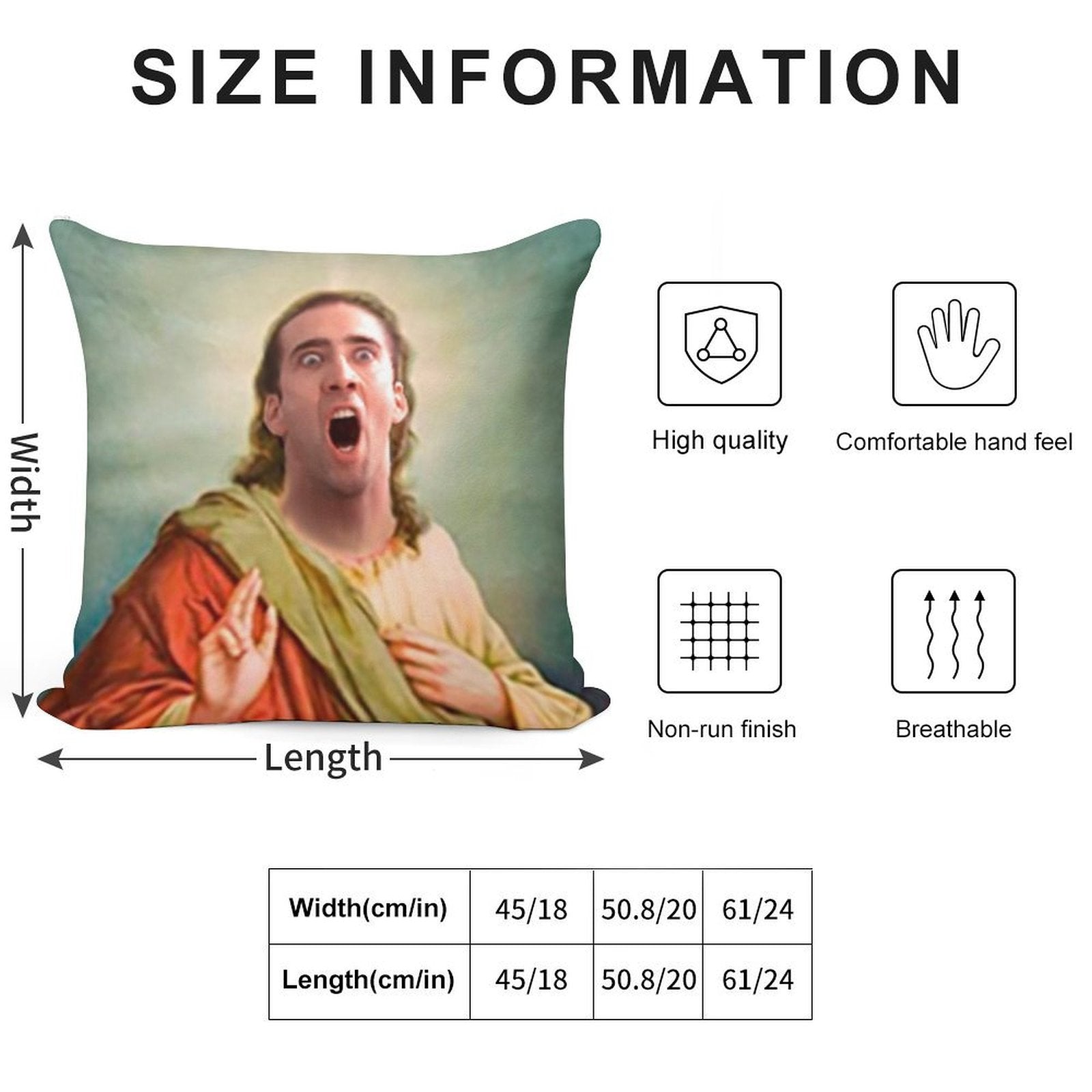 Saint Nicolas Cage The Glorious Soft Gift Ready Throw Pillow