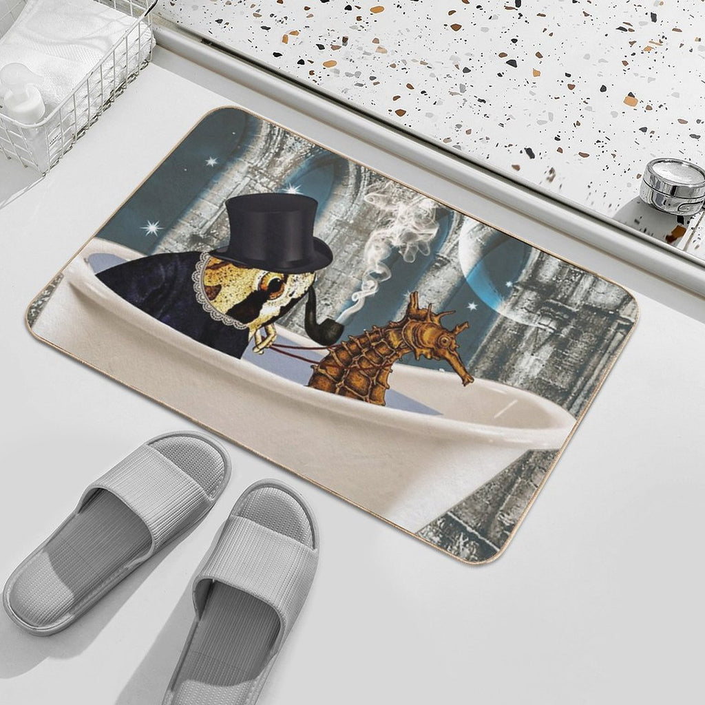 Harnessed for Riding  Repositionable Bath Mat