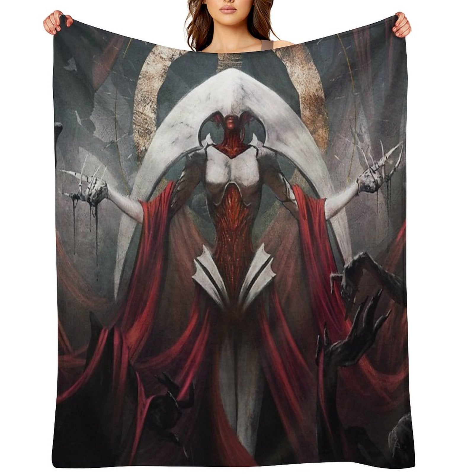 Elesh Norn (Portrait Version) Travel-friendly Throw Blanket