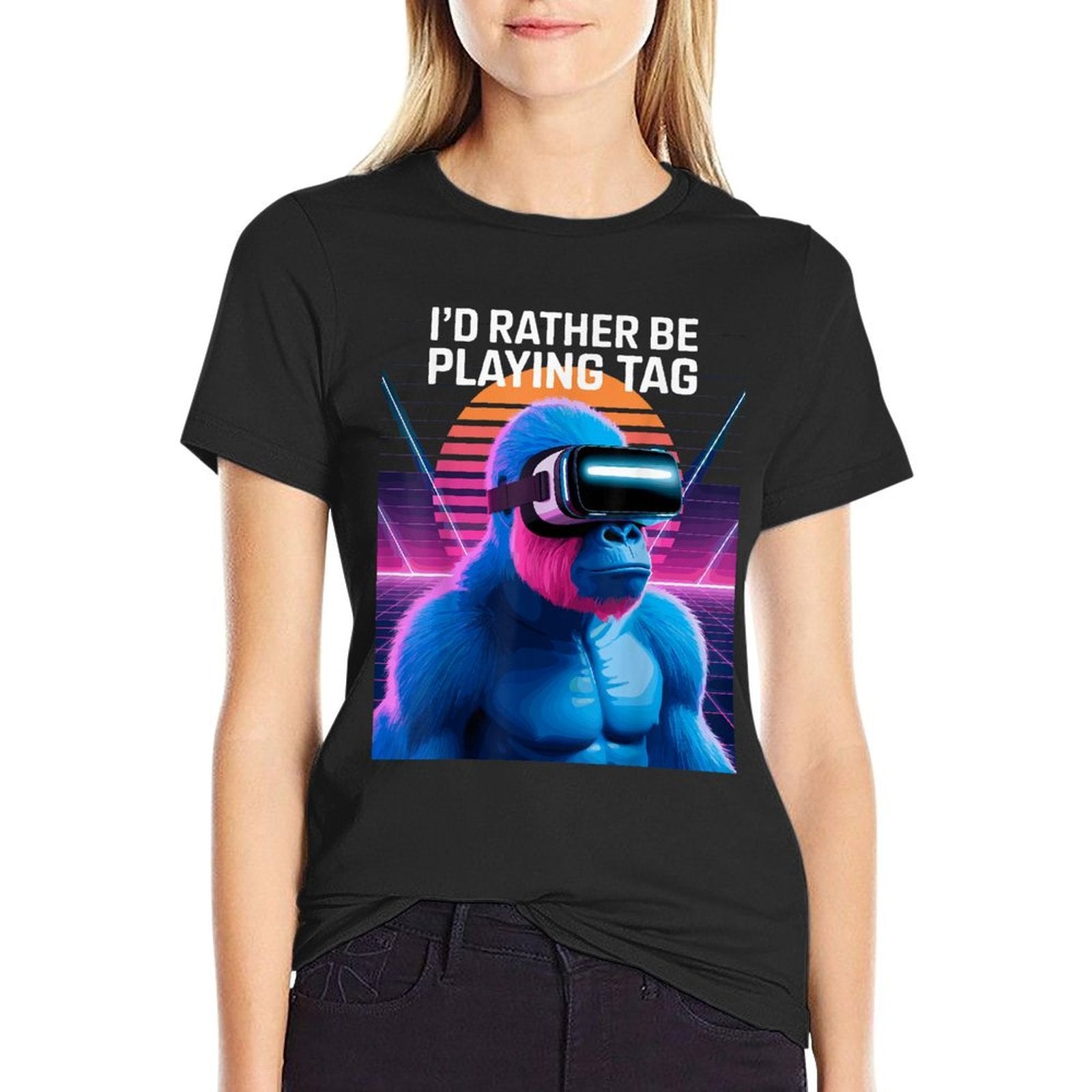 Id Rather Be Playing Tag  Graphic-printed T-Shirt