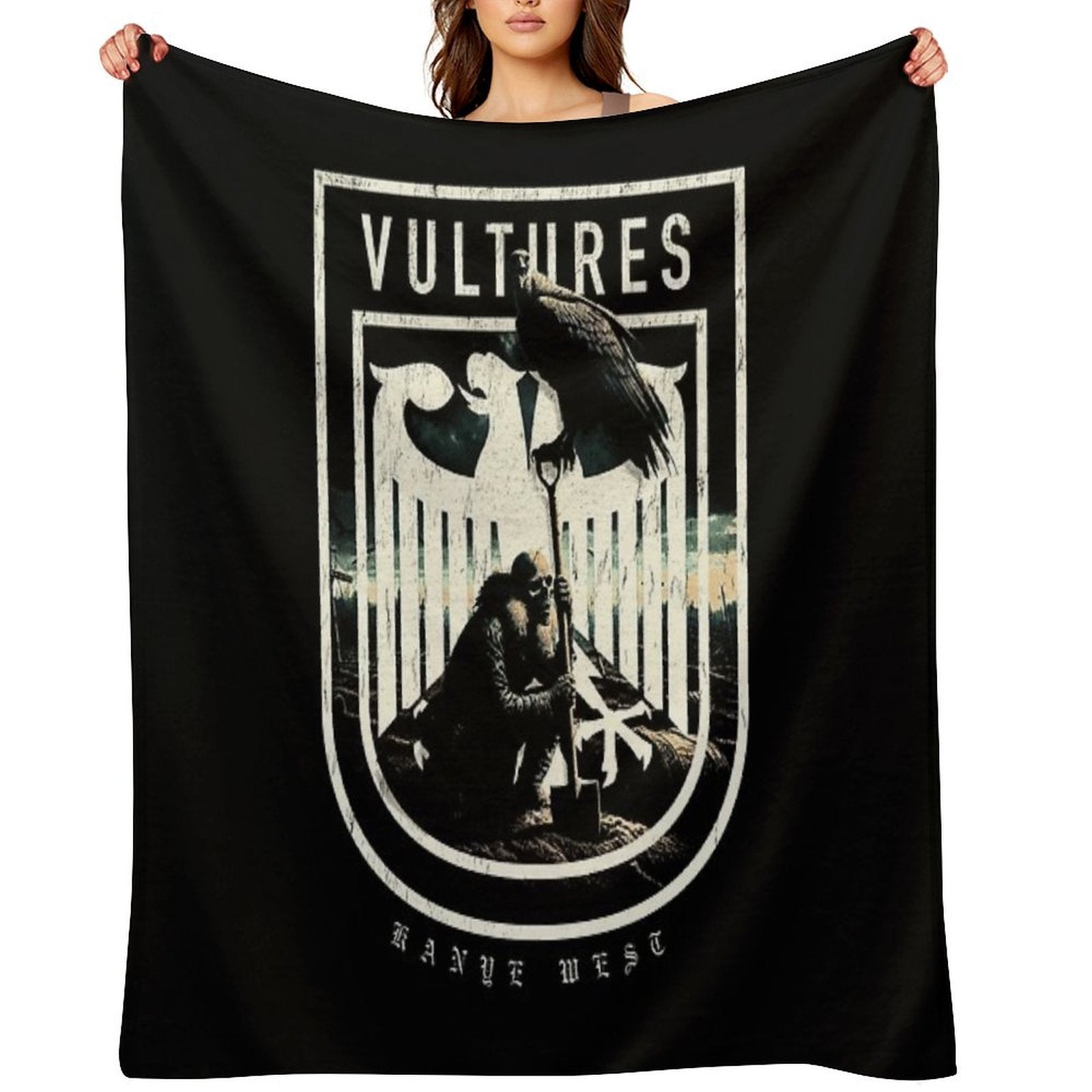 Design Vultures Kanye West Plush Throw Blanket