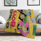 Non-Threatening Boys Magazine Quick-dry Throw Blanket