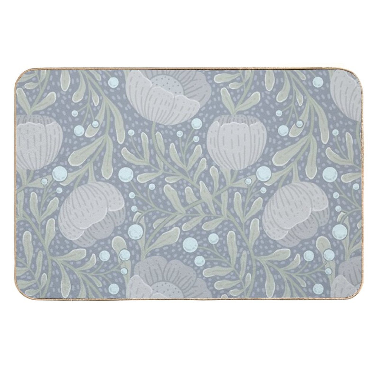 Interweaving of Flowers And Stems  Multi-Purpose Bath Mat